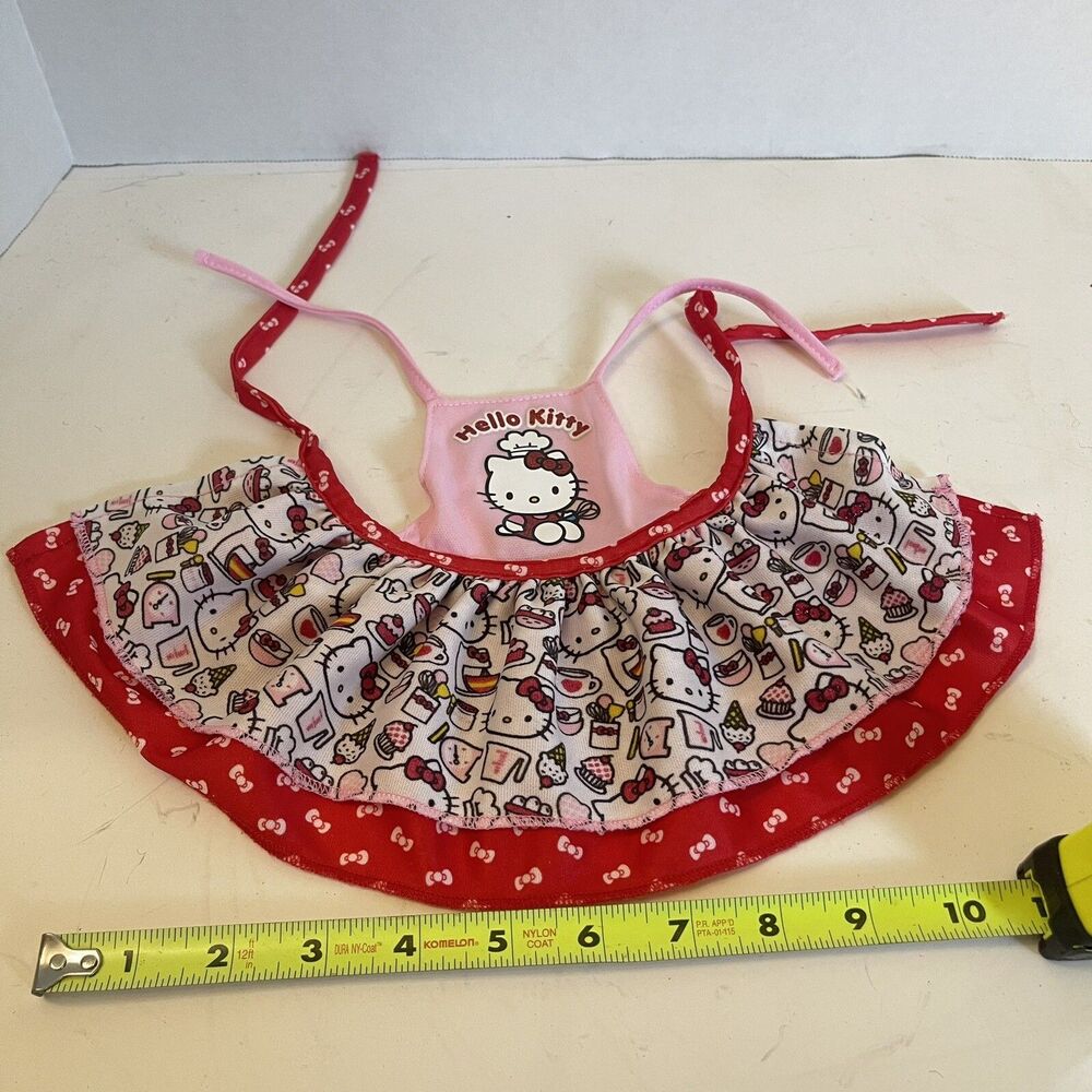 Hello Kitty Doll Apron Dress 8” Long Tie Backs